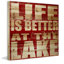 «Life Is Better at the Lake», impression d'art textuel sur bois sans cadre-118135102