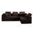 Boneless L Shape Modular Sectional Sofa, Compressed Sectional Sofa Modern Minimalist Style Corduroy Couch,Unfold Into A Bed, Bedroom, Comfy Compressed Sofa Couch Space-Efficient Design-7151129