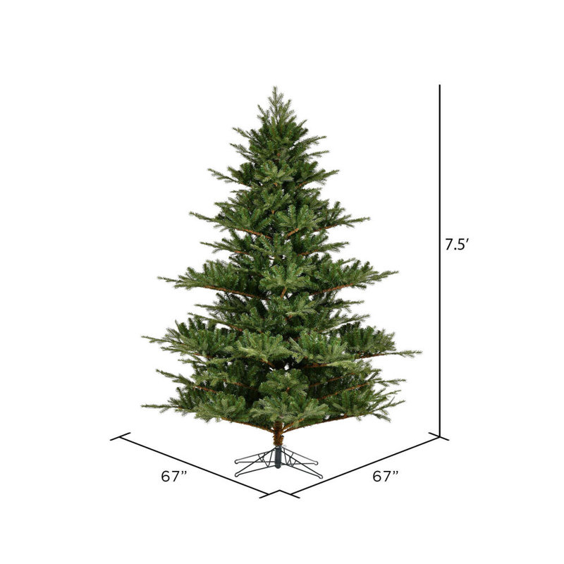90'' H Green Realistic Fir Christmas Tree, 7.5' H
