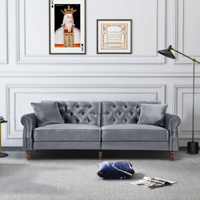 Hanika 87.8'' Velvet Sofa