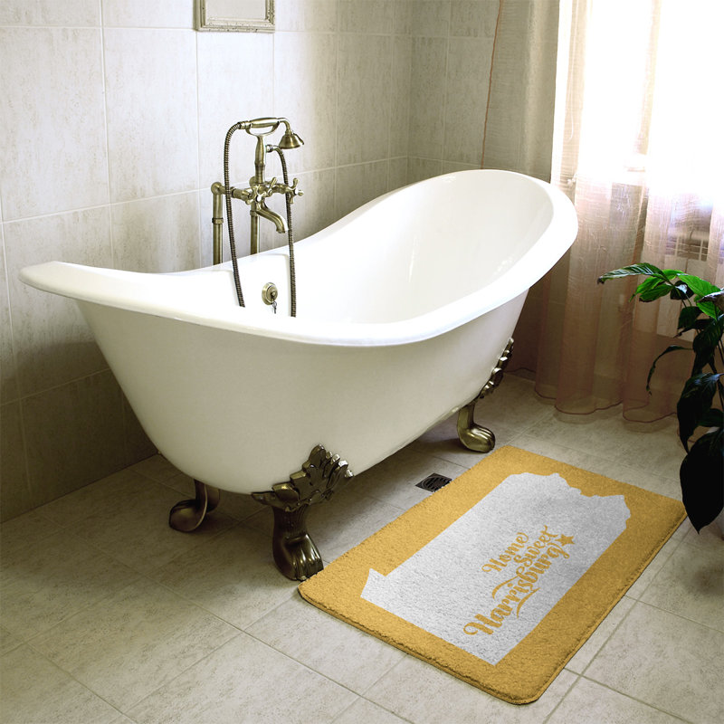 Tapis pour salle de bain harrisburg pennsylvanie, l 17 po x L 21 po, Jaune