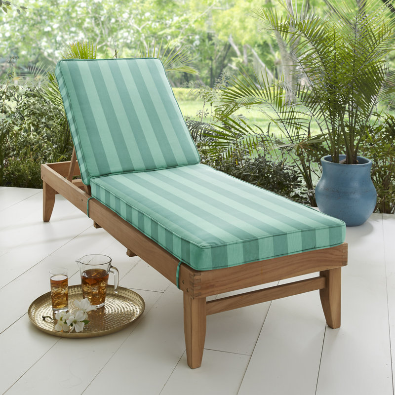 Outdoor 3'' Chaise Lounge Seat Cushion, 3" H x 79" W x 25" D