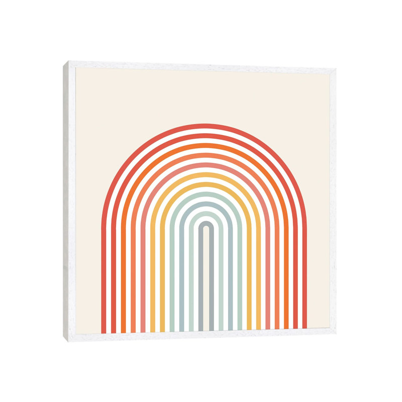 Minimalistic Rainbow by Show Me Mars - Gallery-Wrapped Canvas Giclée on Canvas, White Framed, 93.98 cm H x 93.98 cm W