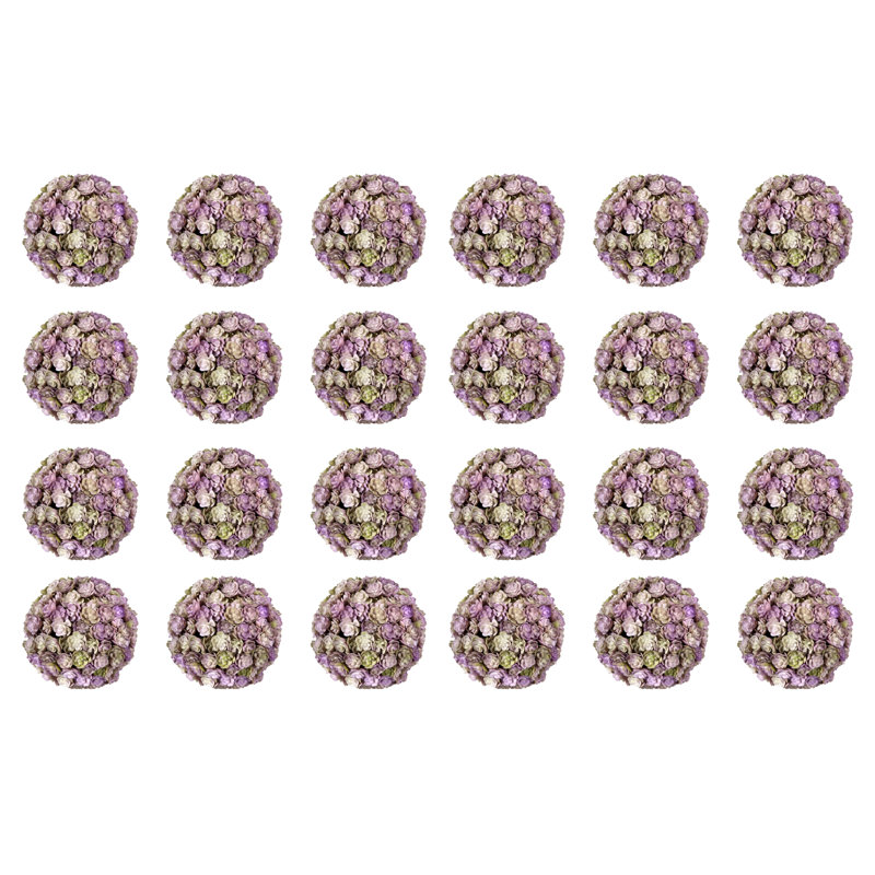 Decorative Sedum Balls, Purple/White