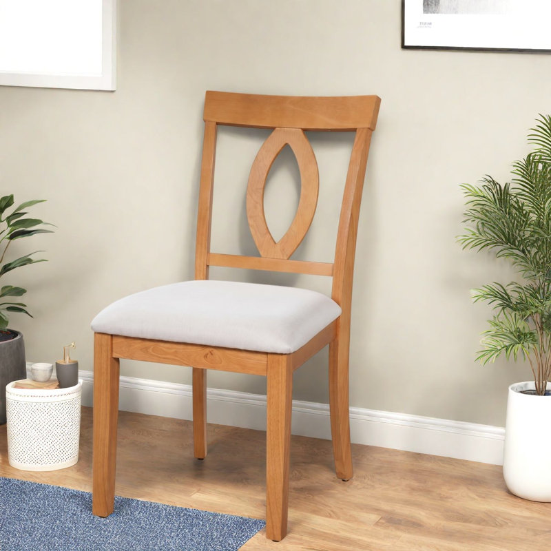 Chaises de salle à manger rembourrées Comfort, ensemble moderne en bois d'hévéa pour petite cuisine