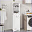 Armoire de tri du linge, panneau de fibres à densité moyenne blanc E1 avec compartiment inclinable Tiroir | Minimaliste | Salle de lavage