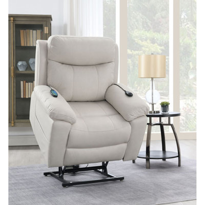 Fauteuil inclinable électrique en microfibre Chriki