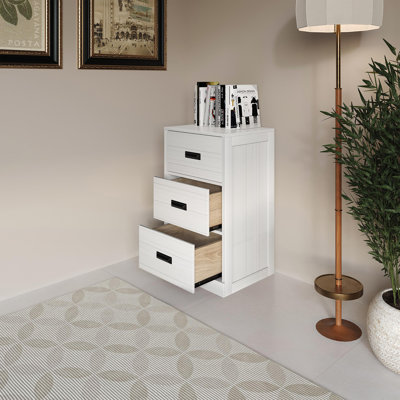 Armoire 3 tiroirs gris foncé