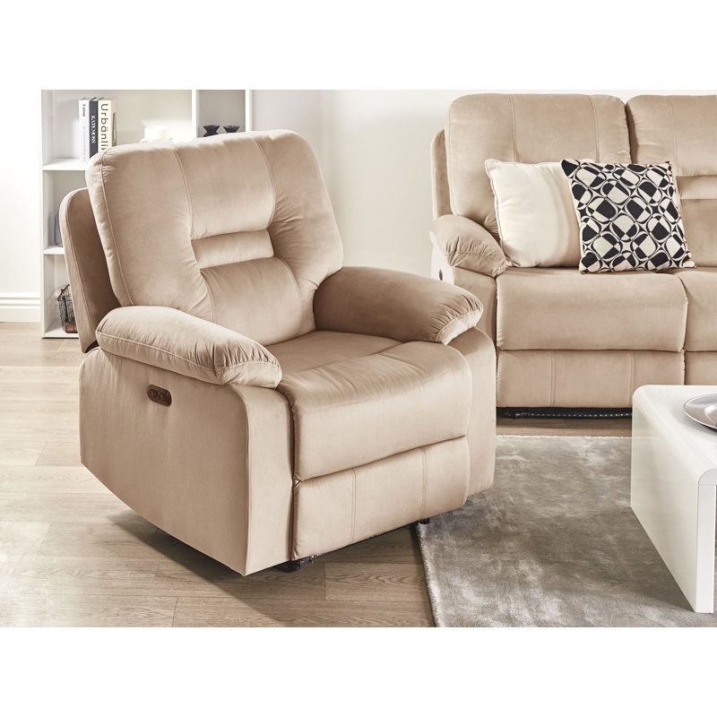 Aldea Velvet Armchair, Beige