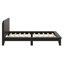 Base de lit en bois avec tête de lit, lit plateforme Mid-Century moderne-763722730-763722733