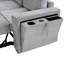 Grey 83.9" L-Shaped Sleeper Bed With Dual , Flip-Top Table, Armrest Charging And Storage, Easy Assembly For Small Space Storage Box, To Up Guest Room-1630635480