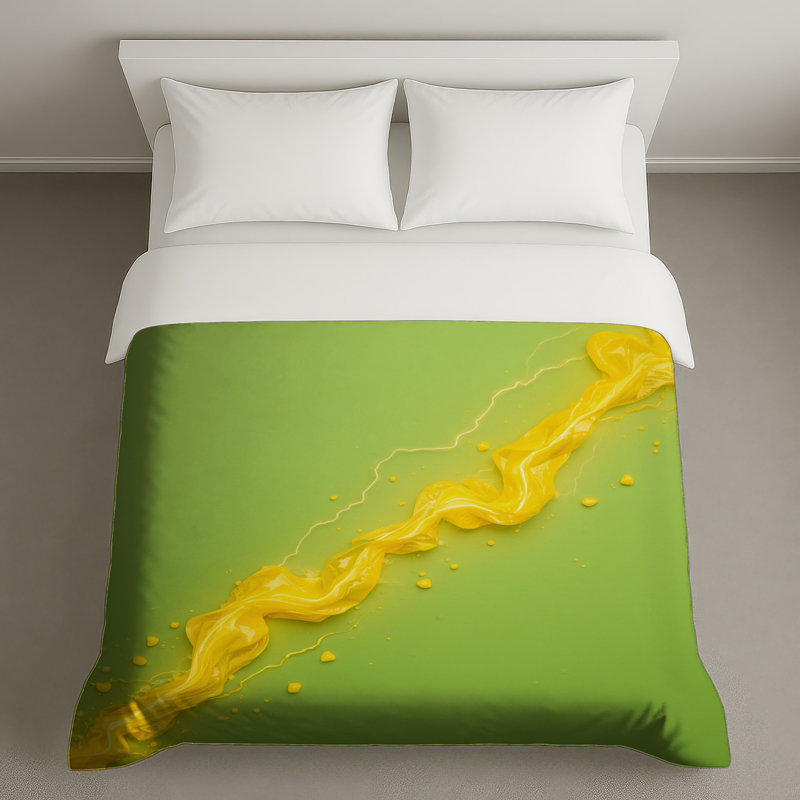 Housses de couette Yellow Paint Splash, Queen