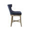 Tabouret de comptoir avec rotation à 360 ° - bleu marine, base en bois massif, capacité de charge de 300 lb, pieds pivotants élégants, pivotant, poids classique-437580592