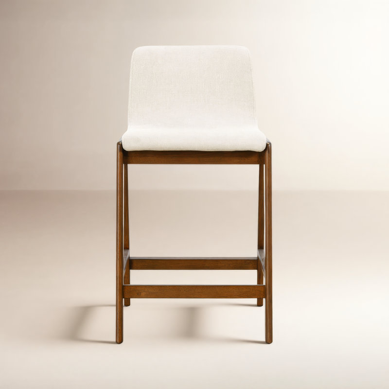 Tabouret de comptoir 25 po Nicoletta, Crème, crème