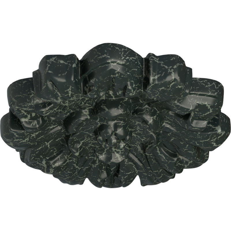 Médaillon de plafond Endurathane Claremont, P 10 5/8 po x P 5 3/4 po x P 1/2 po (convient aux auvents jusqu'à 7 po), finition de boue du Mississippi peinte à la main