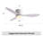 Jamarreon 42''/52'' Flush Mount Dimmable Ceiling Fan with LED Lights and Remote Control-1566889517