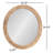 Frony Round Pieced Wood Wall Mirror