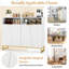 Buffet moderne avec 4 portes et tablettes réglables
