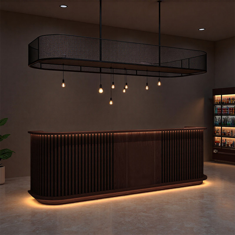 Sonette élégante et minimaliste à usages multiples pour bars et salons commerciaux, Café clair