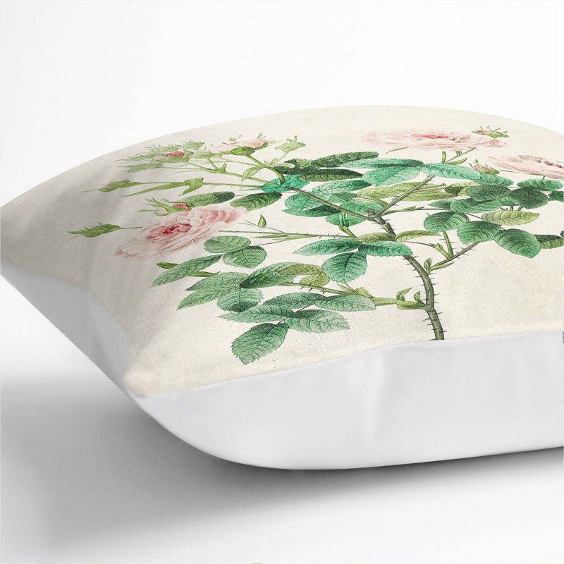 Square Throw Cushion, 40cm H x 40cm W x 15cm D, White