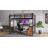 Metal Loft Bed with Built-in Desk and Storage Drawers, Twin XL, Black-820393162