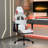 Massage Gaming Chair with Footrest Faux Leather-1062225468