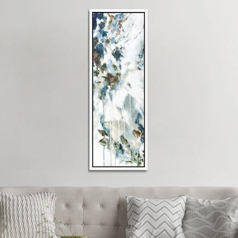 News From The Sky I by Cristina Dalla Valentina - Panoramic Print on Canvas, White Framed, 152.4 cm H x 50.8 cm W