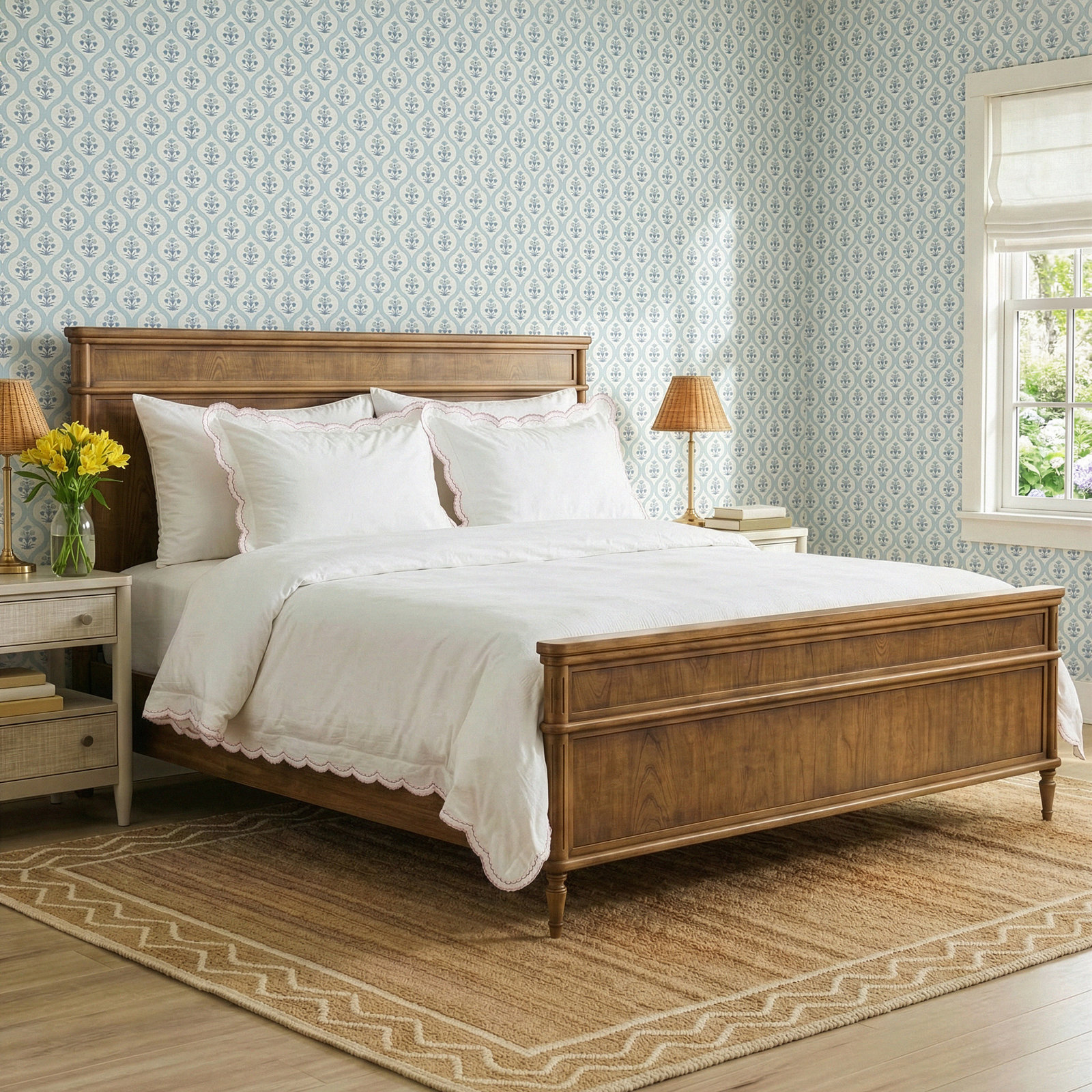 Susie Solid Wood Bed, King, Toasted Oak