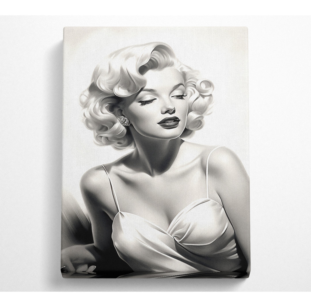 Marilyn Monroe Bleistiftskizze - Kunstdrucke auf Leinwand