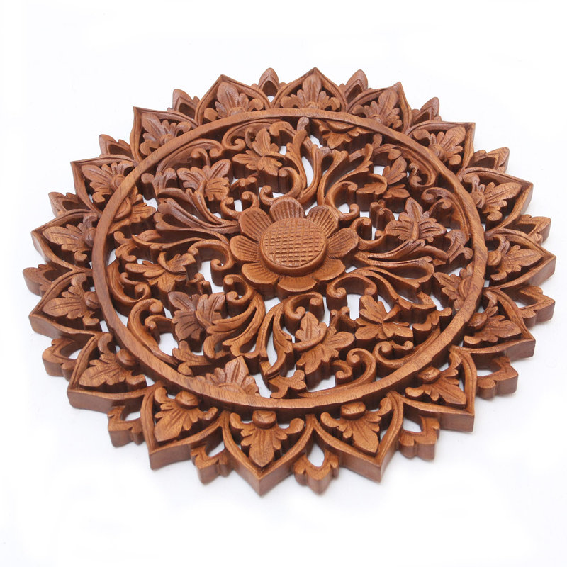 Handmade Boho Plants & Flowers Solid Wood Wall Decor