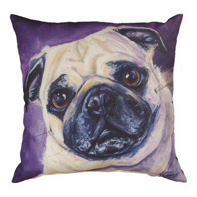 Manual Woodworkers & Weavers 18" Purple Square Polyester Climaweave Decorative Throw Pillow