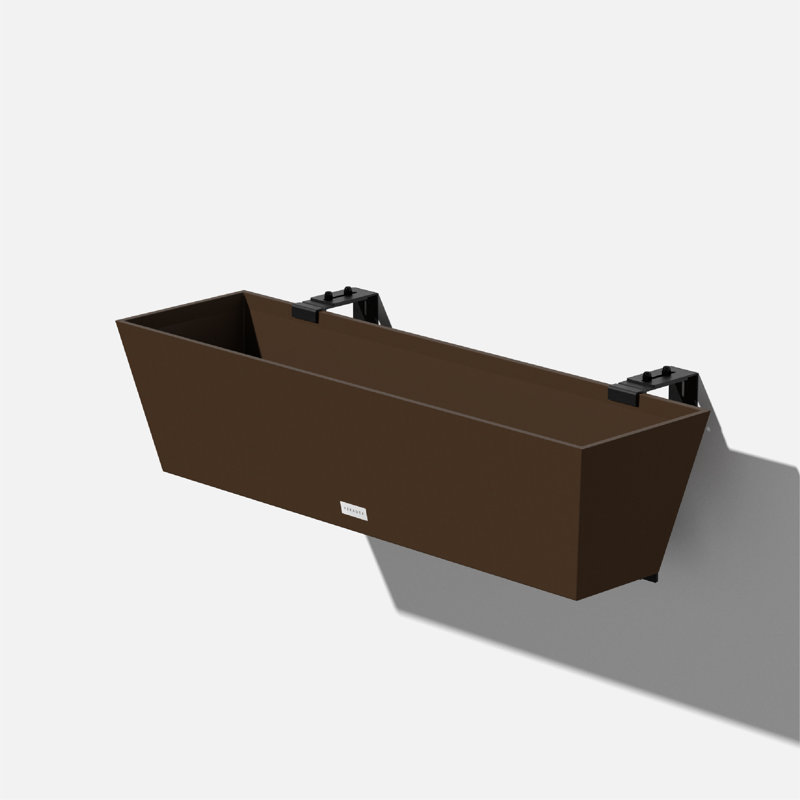 Espresso 36" Recycled Plastic Railing Planter Box