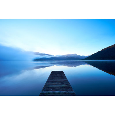 Lake Kaniere At Dawn by Simonbradfield - Wrapped Canvas Print