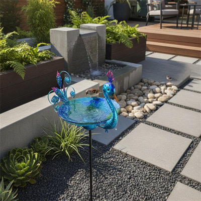 Outdoor Bird Bath Solar Birdbath