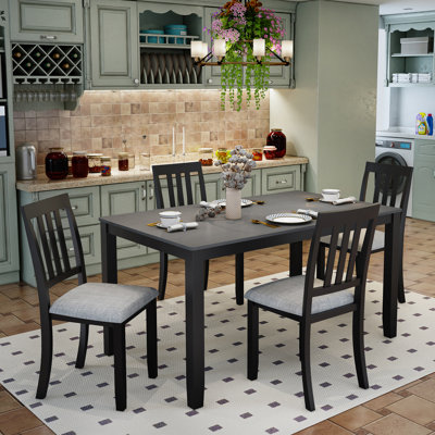 Solid Wood Four Leg Dining Set