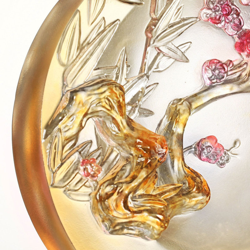 LIULI Crystal, Bamboo and Plum Blossom Sculpture, Tai Chi Series | The Rite of Spring