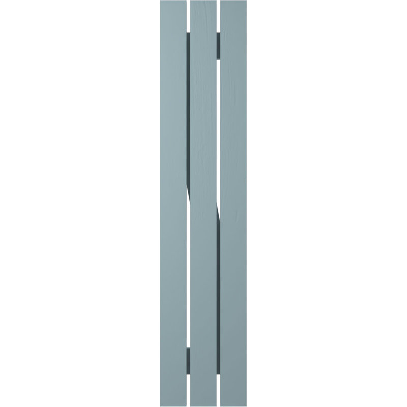Volets de planche-n-lattes avec barre en Z (par paire) Americraft (2 lattes), Bleu paisible, 11 1/2", 51"