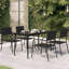 Laurenza Rectangular Glass Metal Outdoor Dining Table - 140 cm W 70 cm D