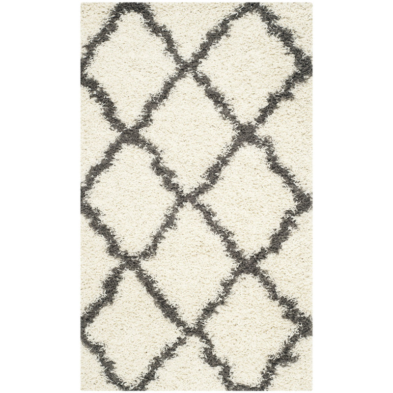 Alonnah Shag Performance Geometric Rug, Rectangle 3' x 5'