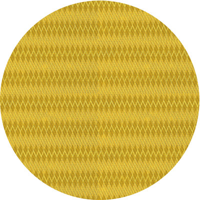 Tapis à chevrons en laine jaune