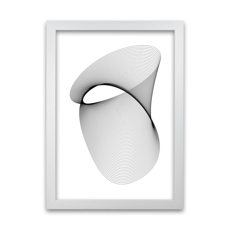 Geometric Modern Art Original - Print, 59cm H x 42cm W x 3cm D, White Frame