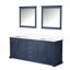 Meuble-lavabo double blanc l 80 po x P 22 po et miroirs 30 po Dukes-66637726-112872592