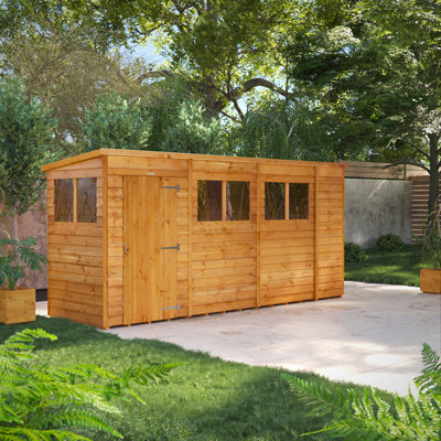 Powersheds Timber Overlap Pent Garden Shed