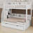 Storage Staircase Bunk Bed With Trundle And Integrated USB LED Lighting-1326576660