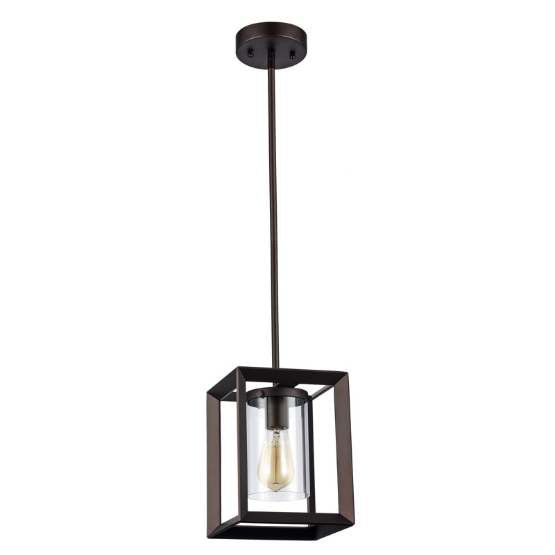 Luminaire suspendu 1 lumière avec détails en verre Holbeach