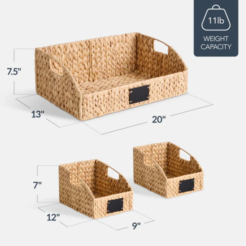 Pantry Storage Baskets, Natural