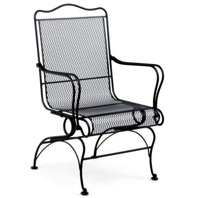 Chaise à ressorts hélicoïdaux à haut dossier