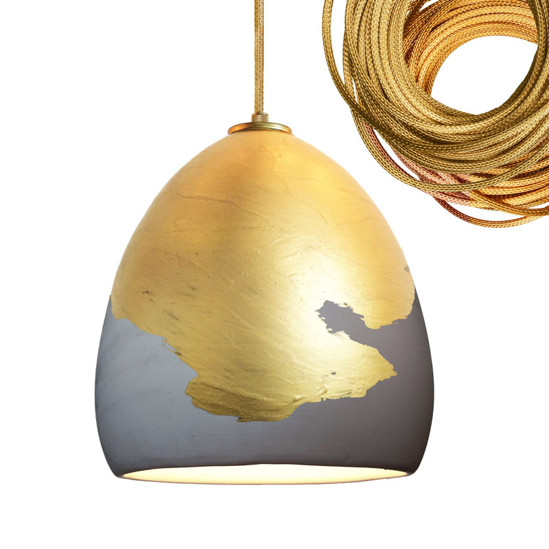 Architect 1 - Light Pendant, Gray & Brass Ombre, LED Bulb Included, UL Listed for Dry Locations