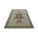 Distressed Homage Hand Knotted Wool Animal Print Area Rug