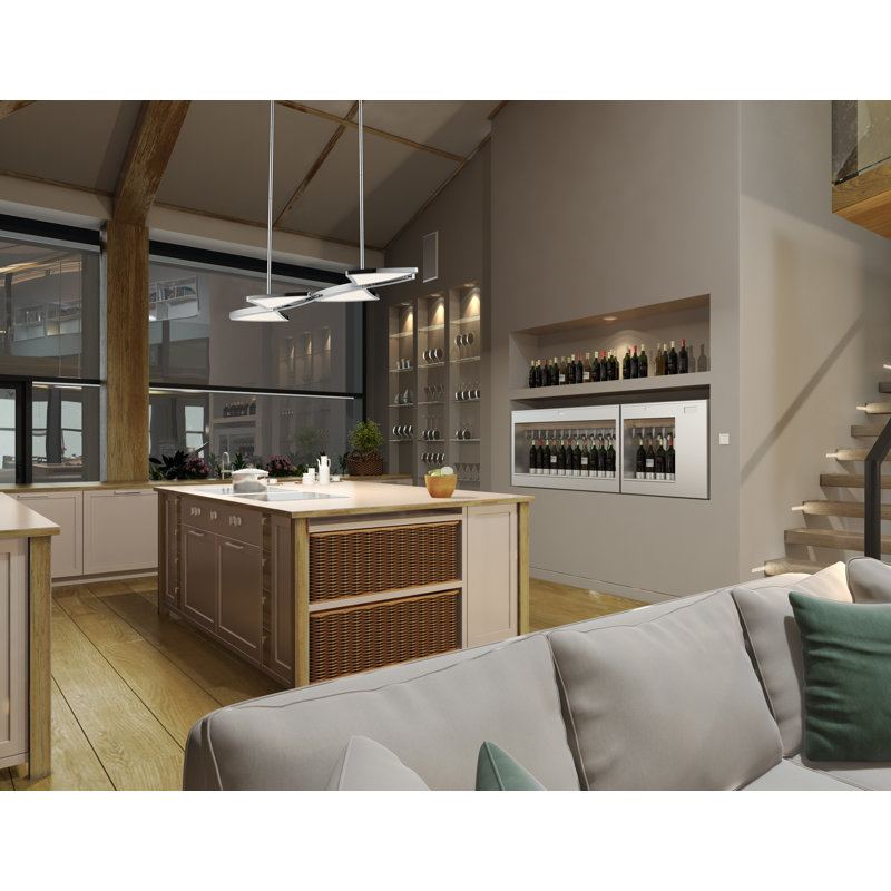 Luminaire suspendu linéaire à 4 lumières pour îlot de cuisine Keli